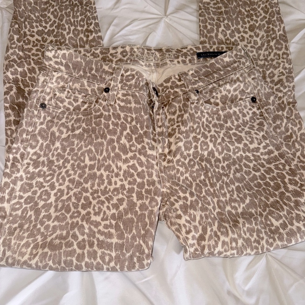 Lucky Legend Sofia Skinny Leopard Print Women's Jeans Sz 2